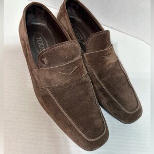 Pre owned Brown suede Men's Toms slip on shoes